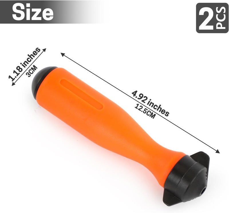 ZELARMAN 2 PCS Chainsaw Round File Handle, Chainsaw File Plastic Handle with Adjustable Fastening Nut, 0.2 inch Hole for Metal File Screwdriver - Image 2